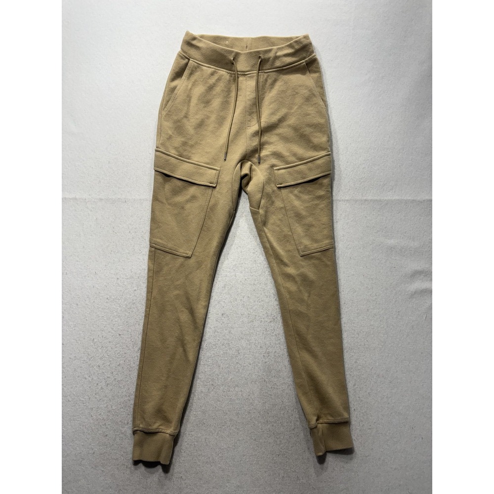 Original Use Jogger Pants Mens XS Beige Knit Cargo Pockets Elastic Waist Cuffed